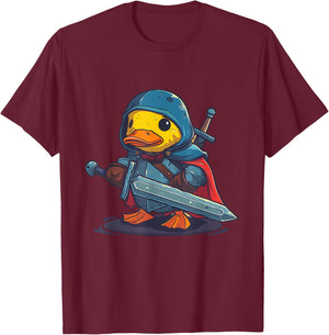 Rubber Duck Knight Warrior Rubber Duckling Rubber Duckie T-Shirt - T-Shirt | Maroon