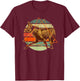 Maned Wolf South America Animal Colorful T-Shirt - T-Shirt | Maroon