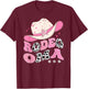 Rodeo Oma Pink CowGirl 1St Birthday Family Matching T-Shirt - T-Shirt | Maroon