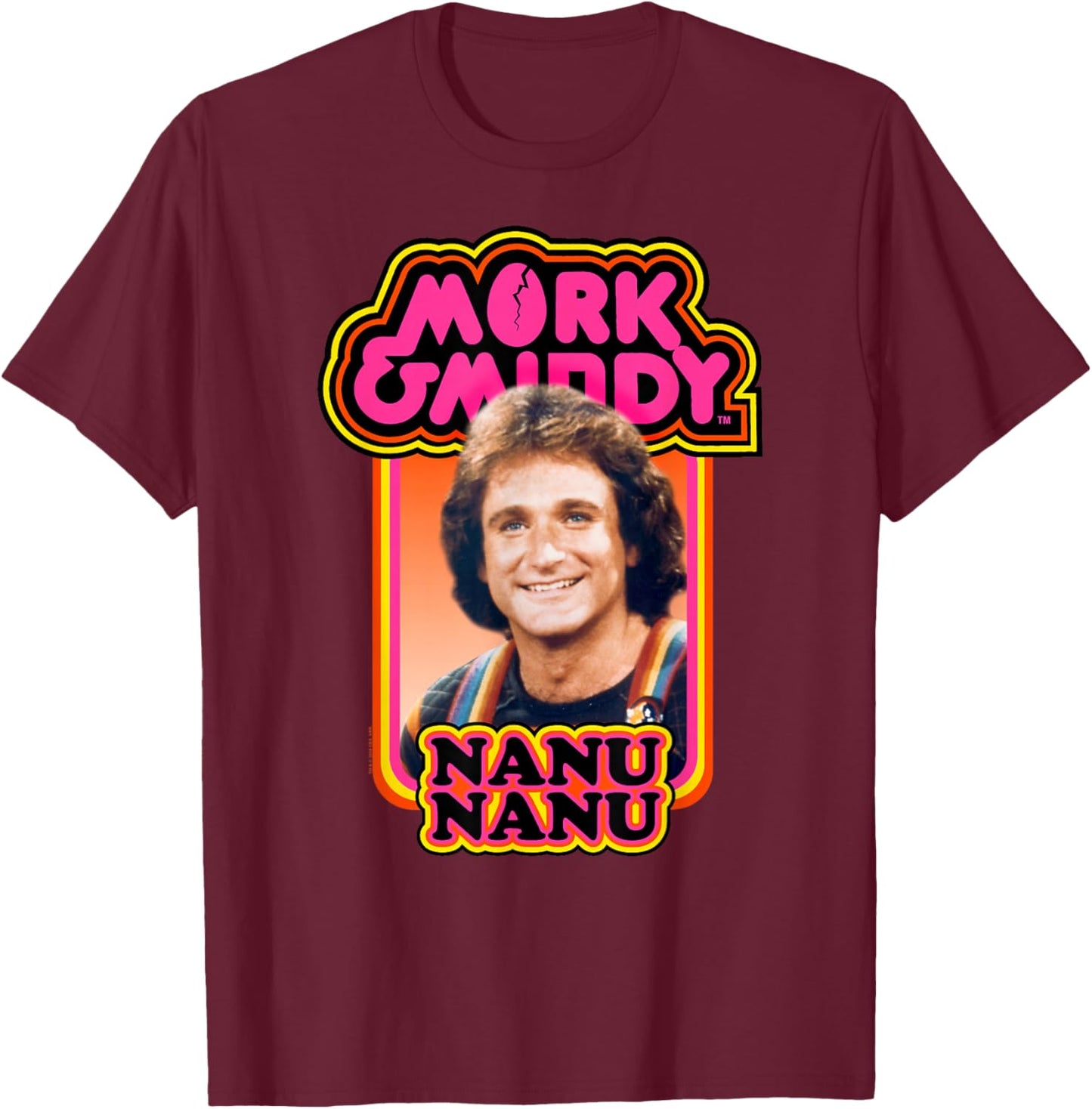 Mork & Mindy - Mork and Mindy T-Shirt - T-Shirt | Maroon