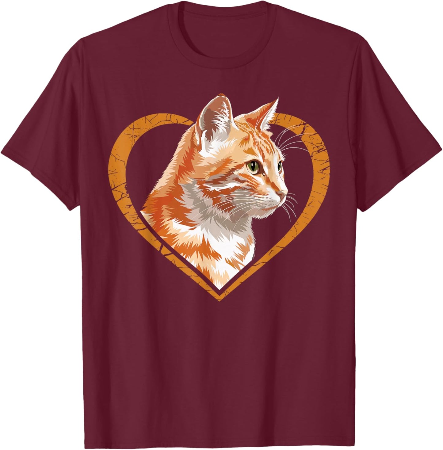 Orange Tabby Cat Orange Cat T-Shirt - T-Shirt | Maroon