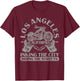 LA California Riding The Streets Biker Los Angeles T-Shirt - T-Shirt | Maroon