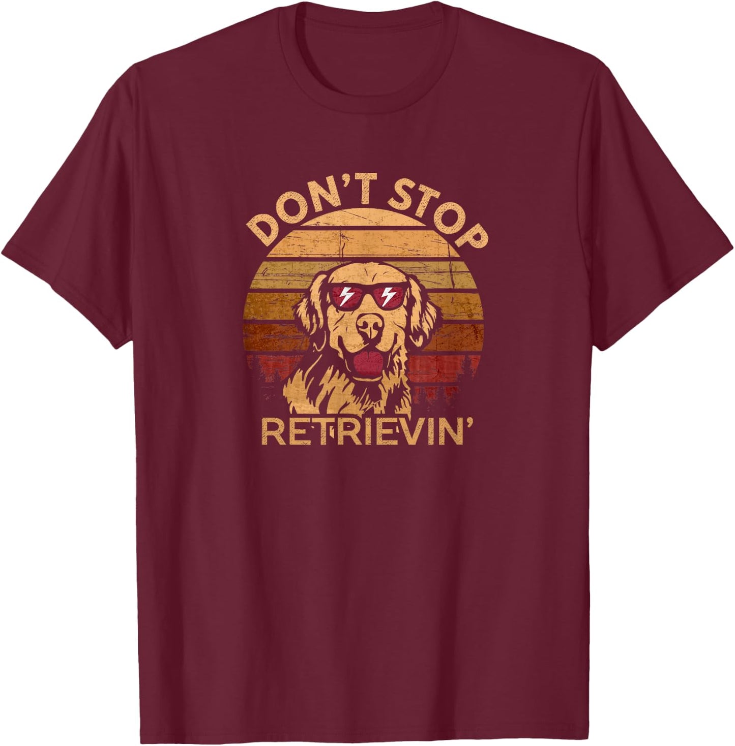 Trending Don't Stop Retrieving Vintage Retriever T-Shirt - T-Shirt | Maroon