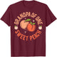 Grandpa First Birthday One Sweet Peach Bday Family Matching T-Shirt - T-Shirt | Maroon