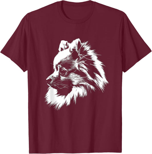 Pomeranian Dog Men Women Kids T-Shirt - T-Shirt | Maroon