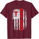 American Flag Medical Records Appreciation Week Healthcare Women Men T-Shirt - T-Shirt | Maroon