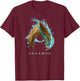 Aquaman Movie Water Shield T-Shirt - T-Shirt | Maroon