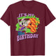Chuck E. Cheese It's My 4th Birthday Happy Chuck Chest Logo T-Shirt - T-Shirt | Maroon