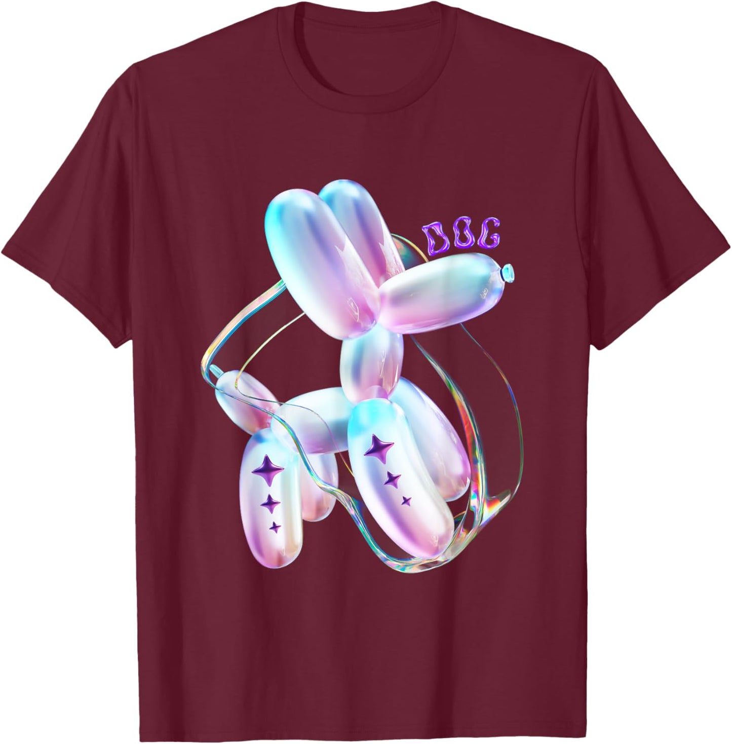3d Balloon Dog T-Shirt - T-Shirt | Maroon