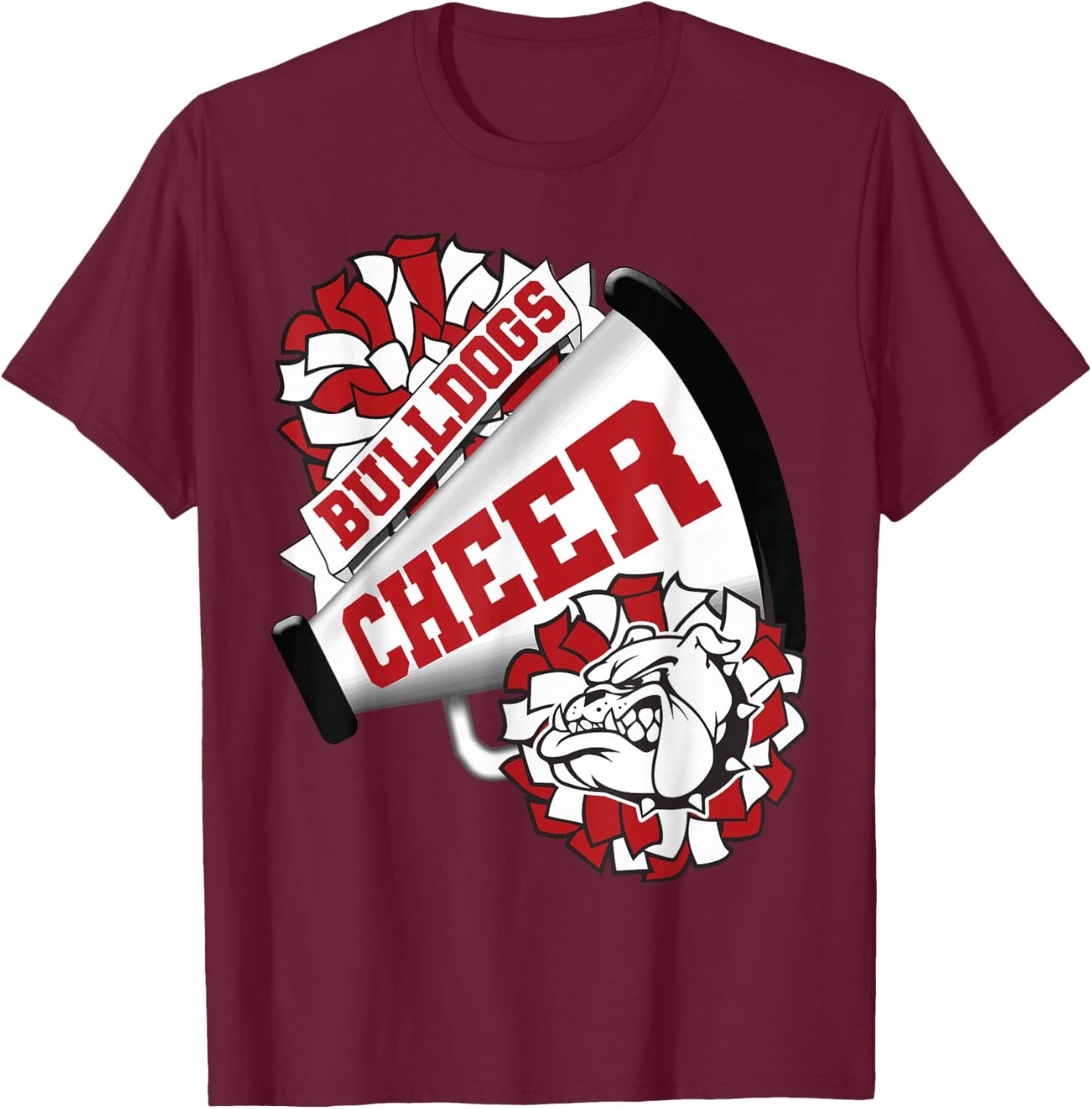 Dog Cheer Back To School Spirit Cheerleading T-Shirt - T-Shirt | Maroon