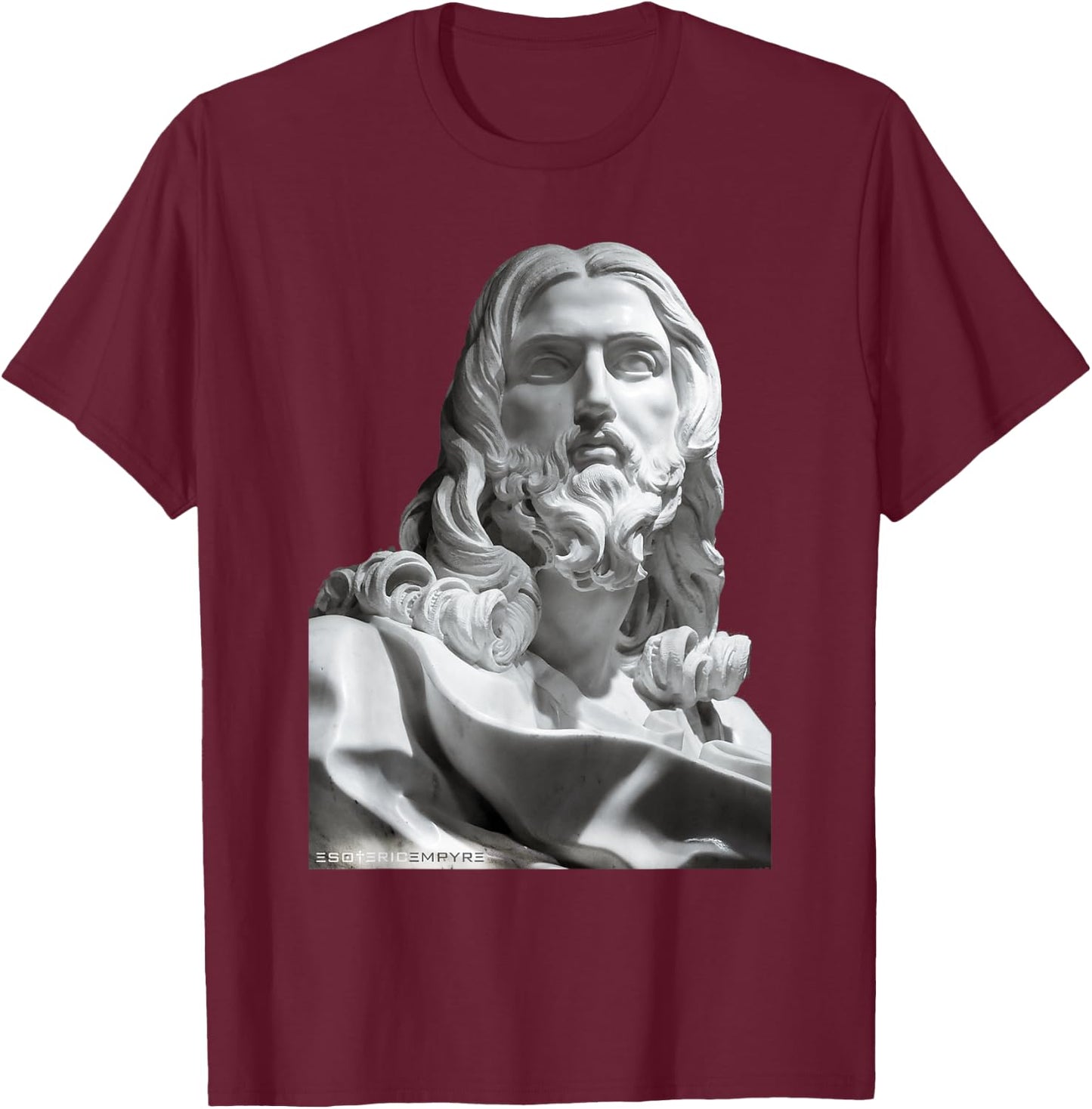 Jesus Christ Bernini Statue T-Shirt - T-Shirt | Maroon