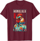 Honolulu Hawaii Beach Chicken Rooster Lover Men Women Girls Kids T-Shirt - T-Shirt | Maroon