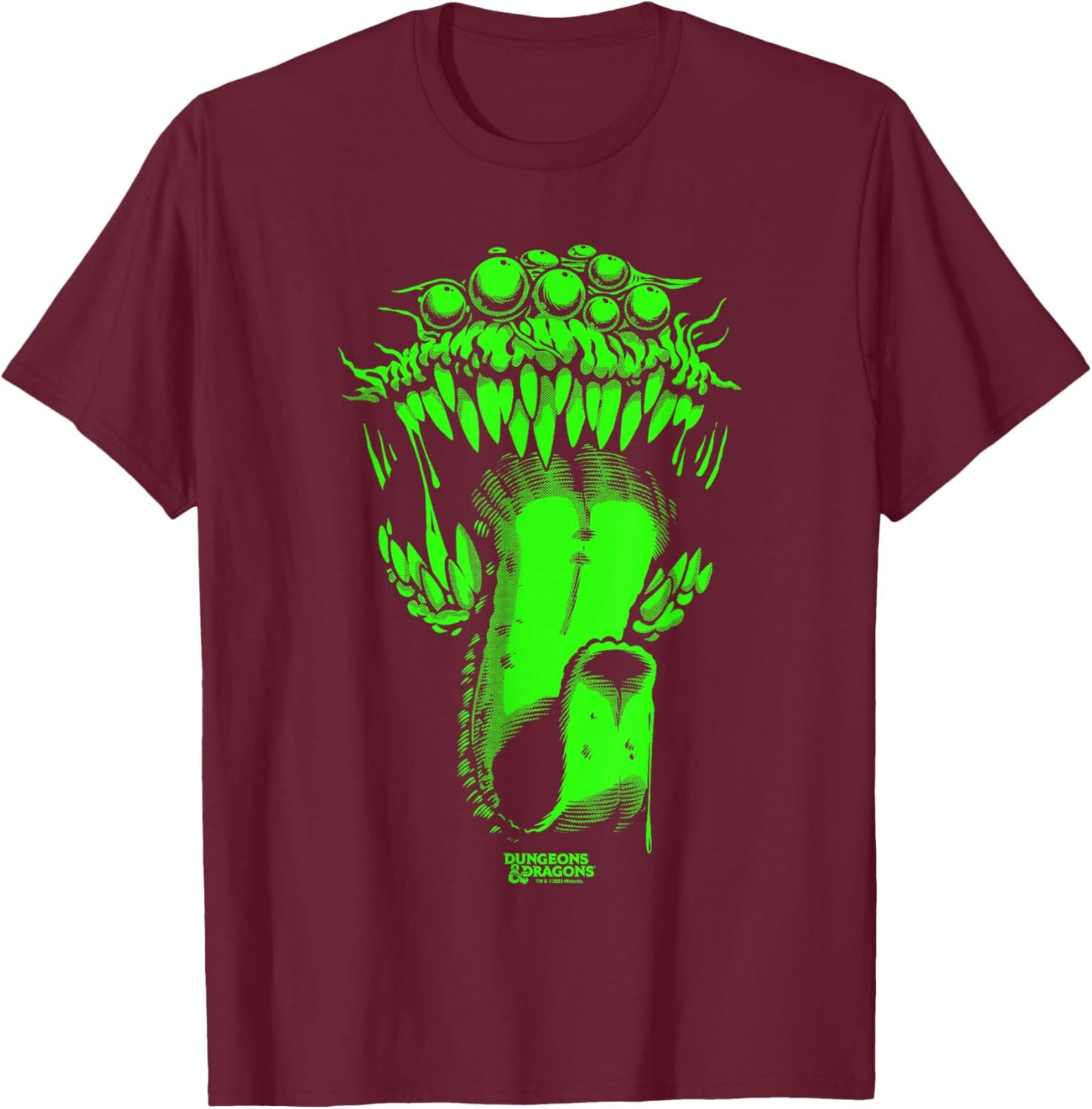 Dungeons & Dragons Halloween Neon Green Mimic Costume T-Shirt - T-Shirt | Maroon