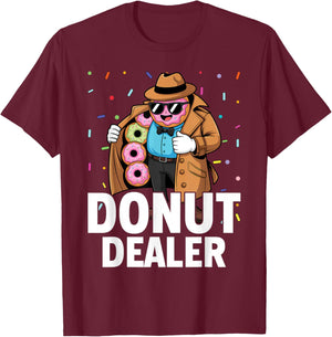 Donut Dealer T-Shirt - T-Shirt | Maroon