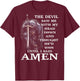 Jesus The Devil Saw Me With My Head Down (auf der Rückseite) T-Shirt - T-Shirt | Maroon