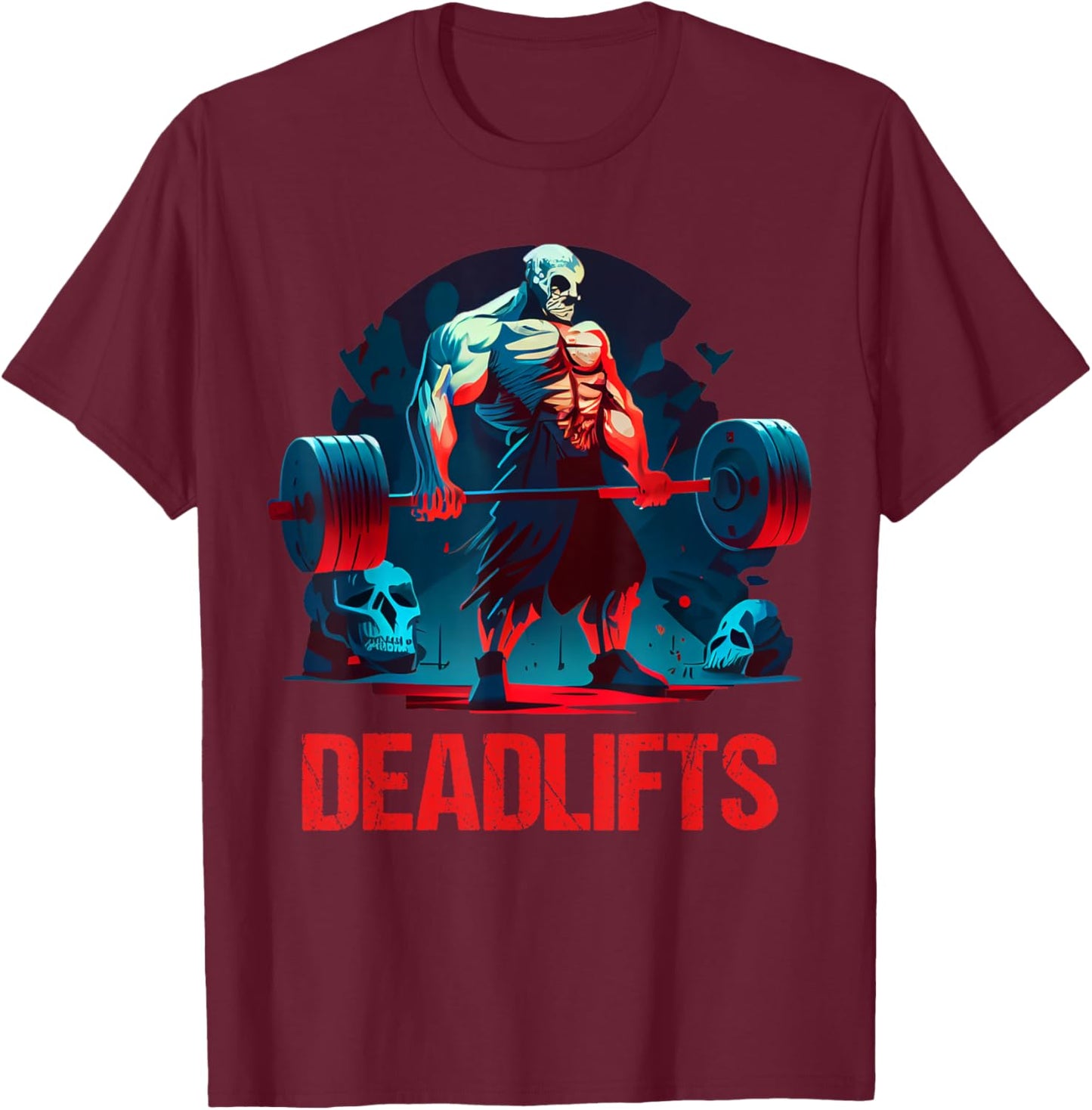 Deadlifts Gym Fitness Funny Workout - Men's Black Short Sleeve - Small T-Shirt - T-Shirt | Maroon
