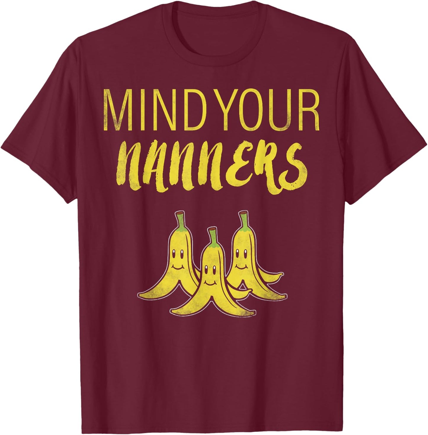 Mario Kart Mind Your Nanners T-Shirt - T-Shirt | Maroon