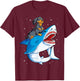 Dachshund Shark Kids Boys Men Space Galaxy Jawsome Gifts T-Shirt - T-Shirt | Maroon