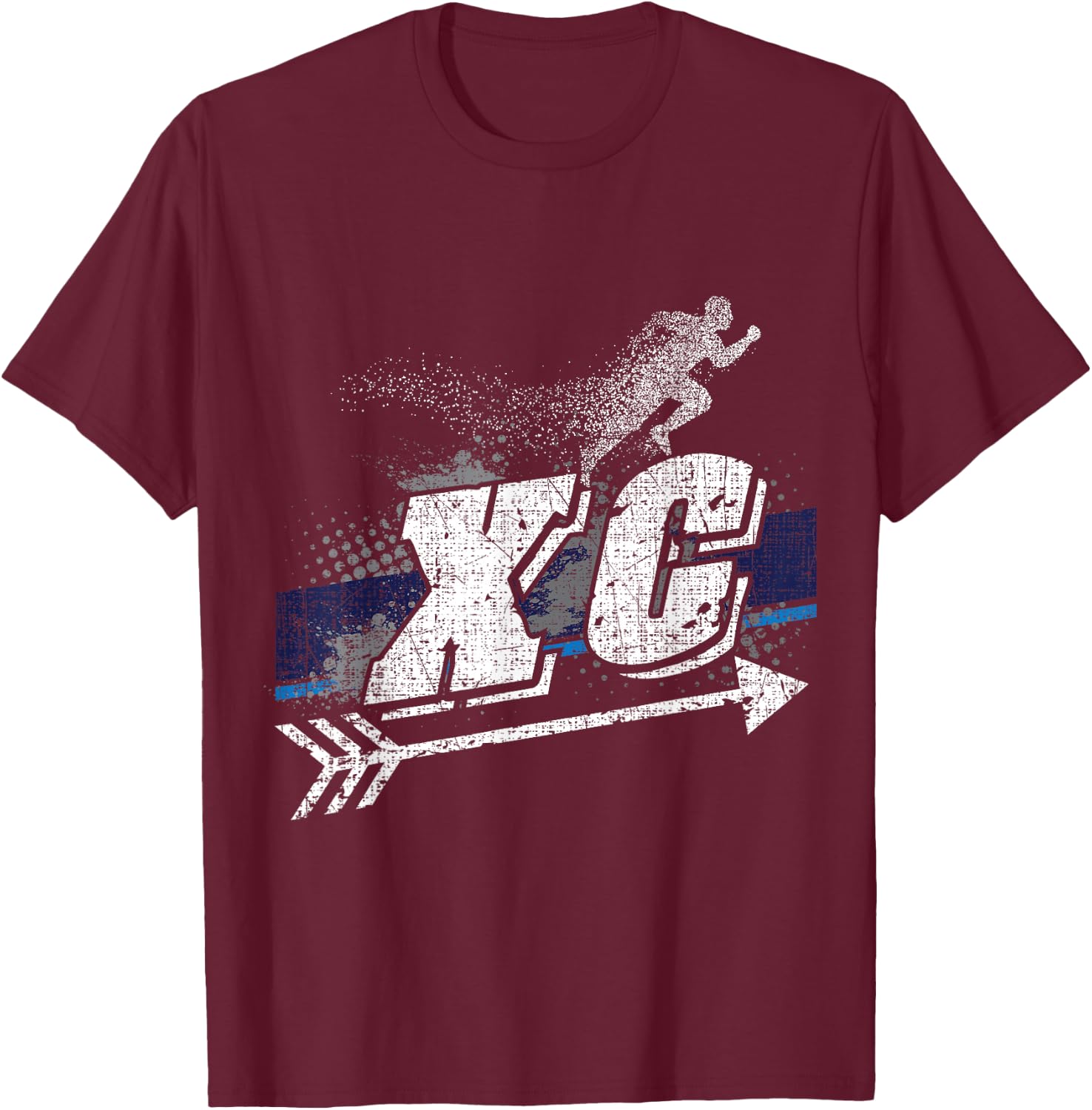 XC Cross Country Runner Open Air Individual Team Sport T-Shirt - T-Shirt | Maroon
