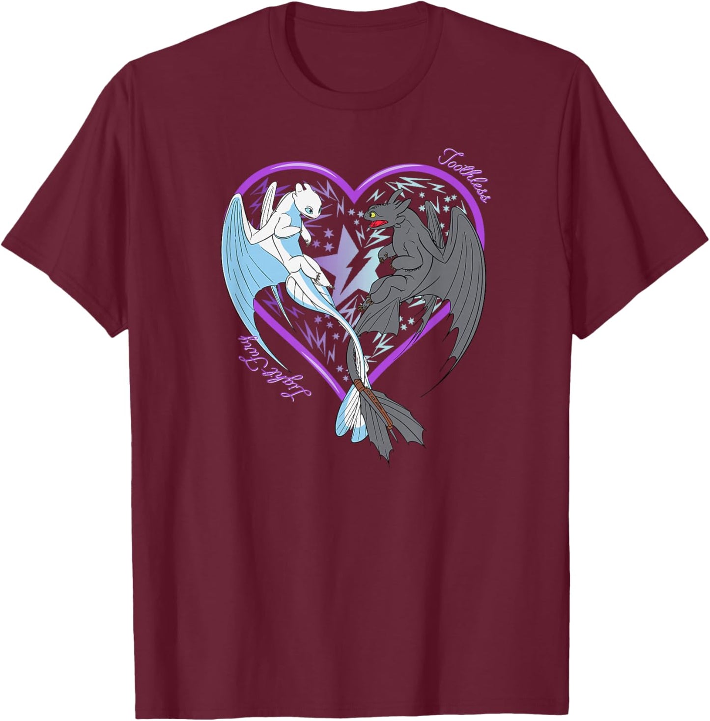 How to Train Your Dragon 3 Night Light T-Shirt - T-Shirt | Maroon