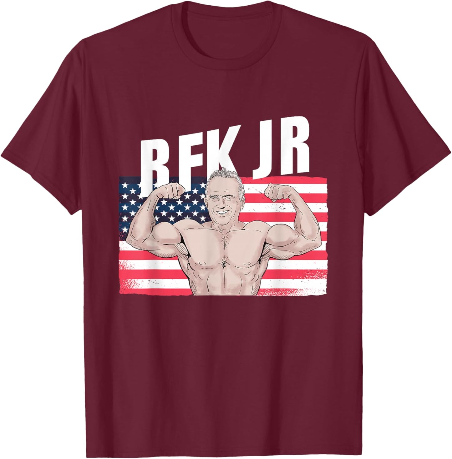 RFK JR 2024 Robert F Kennedy Funny USA Political Design T-Shirt - T-Shirt | Maroon