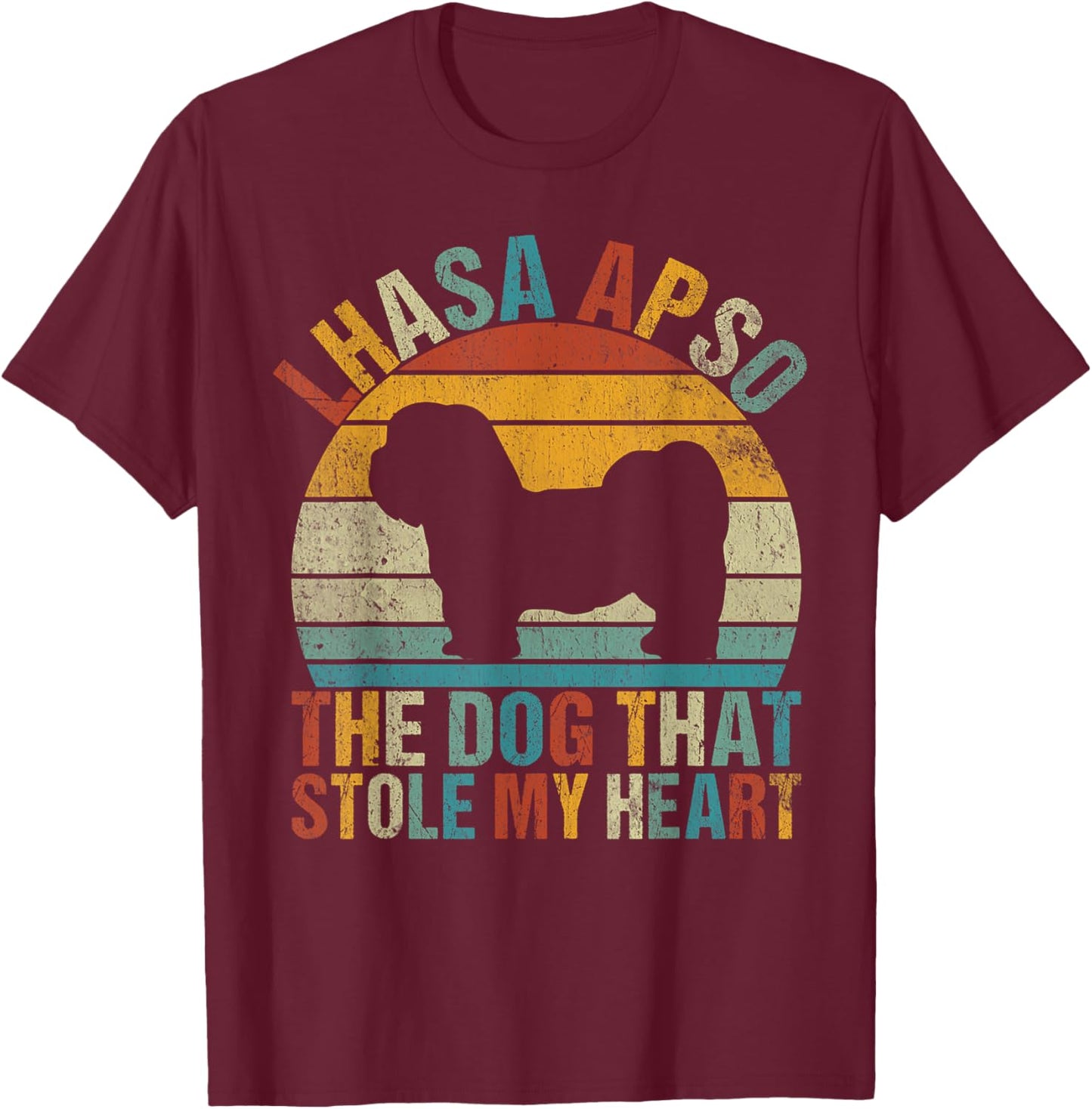 Lhasa Apso the Dog that stole my Heart Lhasa Apso Men Women T-Shirt - T-Shirt | Maroon