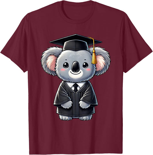Cute Koala Graduation T-Shirt - T-Shirt | Maroon