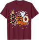 Boo Creepy Owl Pumpkin Ghost Funny Halloween Costume T-Shirt - T-Shirt | Maroon