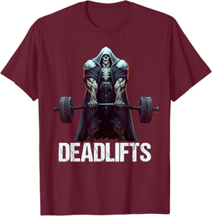 Deadlifts Gym Fitness Funny Workout T-Shirt - T-Shirt | Maroon