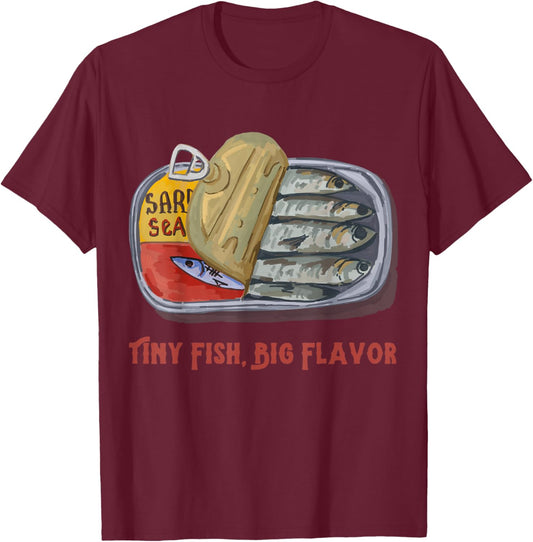 Cute Tinned Fish Tinned Sardines Fish Lover Vintage Graphic T-Shirt - T-Shirt | Maroon