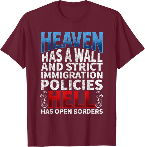 Heaven And Hell Build The Wall Cute Christian Gift Shirt