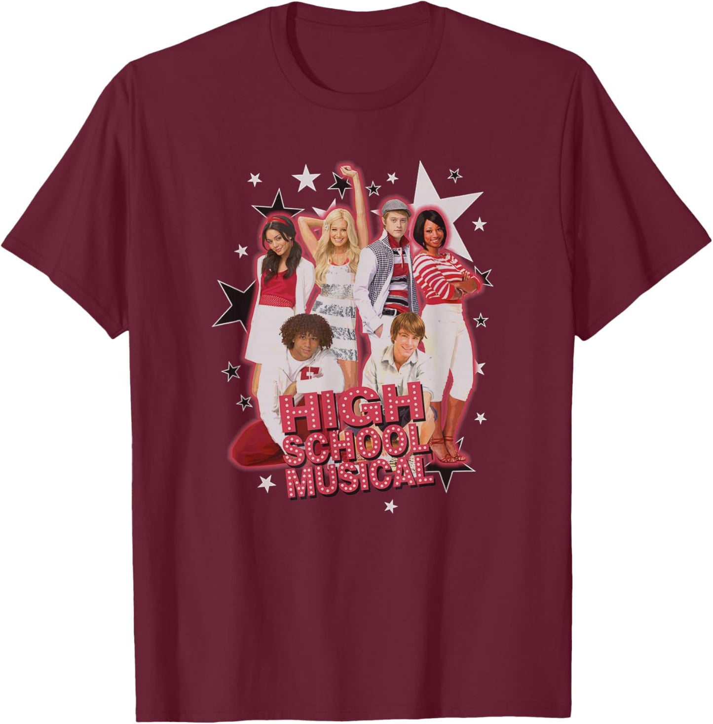 Disney High School Musical The Series Vintage Group Shot T-Shirt - T-Shirt | Maroon