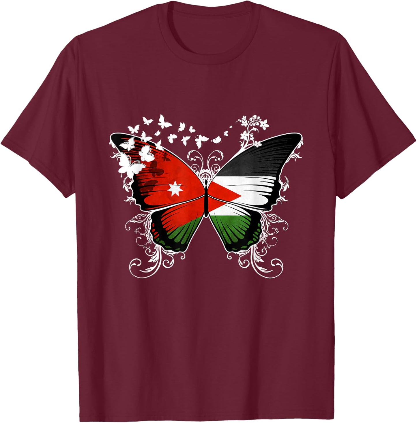 Jordan Flag Jordanian T-Shirt - T-Shirt | Maroon