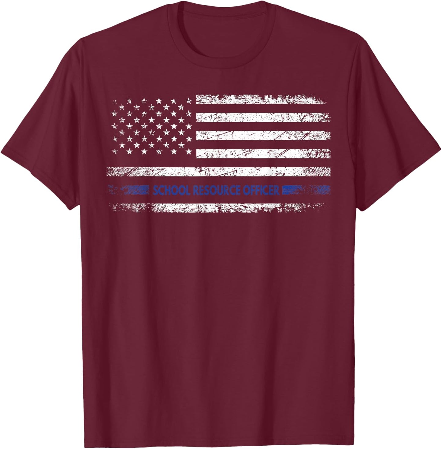 Proud School Resource Officer Gift SRO T-Shirt - T-Shirt | Maroon