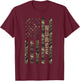 Nurse United States Distressed Camo w US Flag T-Shirt - T-Shirt | Maroon