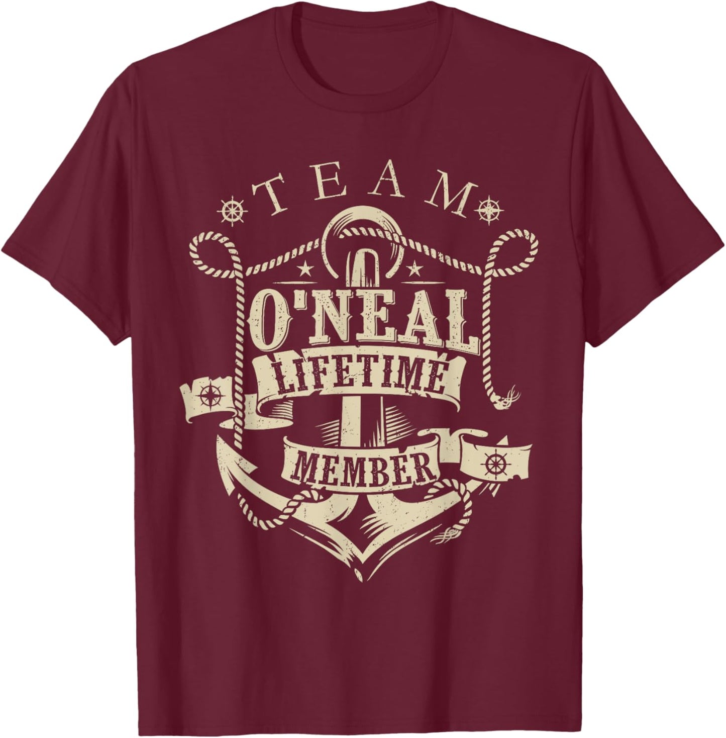 Team O’NEAL Lifetime Member Vintage O’NEAL Family Name T-Shirt - T-Shirt | Maroon