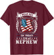I Wear Red On Fridays For My Nephew - US Military T-Shirt - T-Shirt | Maroon
