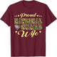 Proud National Guard Wife Dog Tags Heart Military Spouse Men Women T-Shirt - T-Shirt | Maroon
