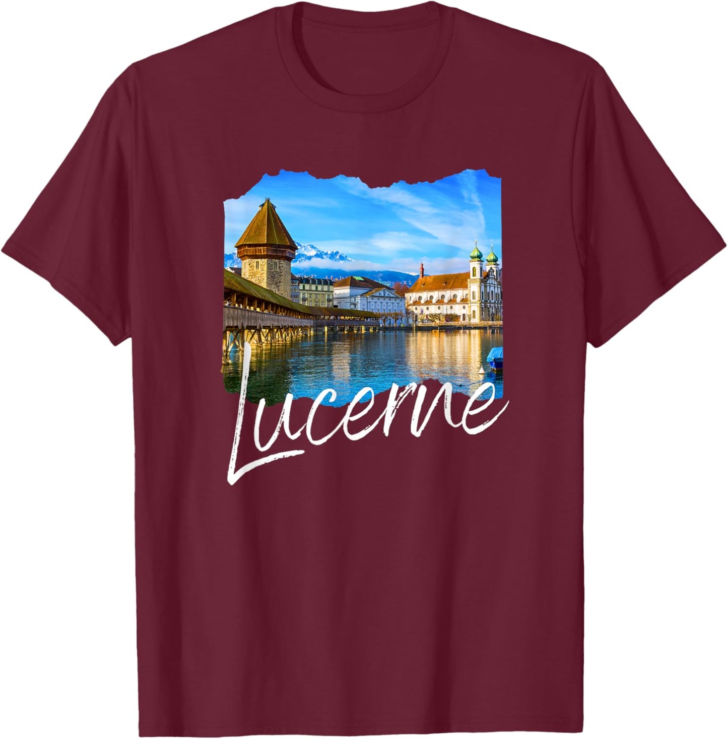 Lucerne Switzerland Souvenir Lucerne T-Shirt - T-Shirt | Maroon
