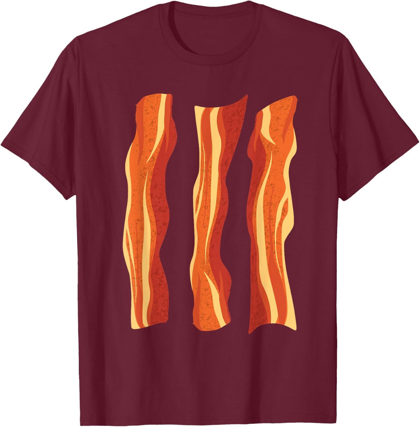 Cool Bacon Halloween Costume Eater | Funny Lazy DIY Gift T-Shirt - T-Shirt | Maroon