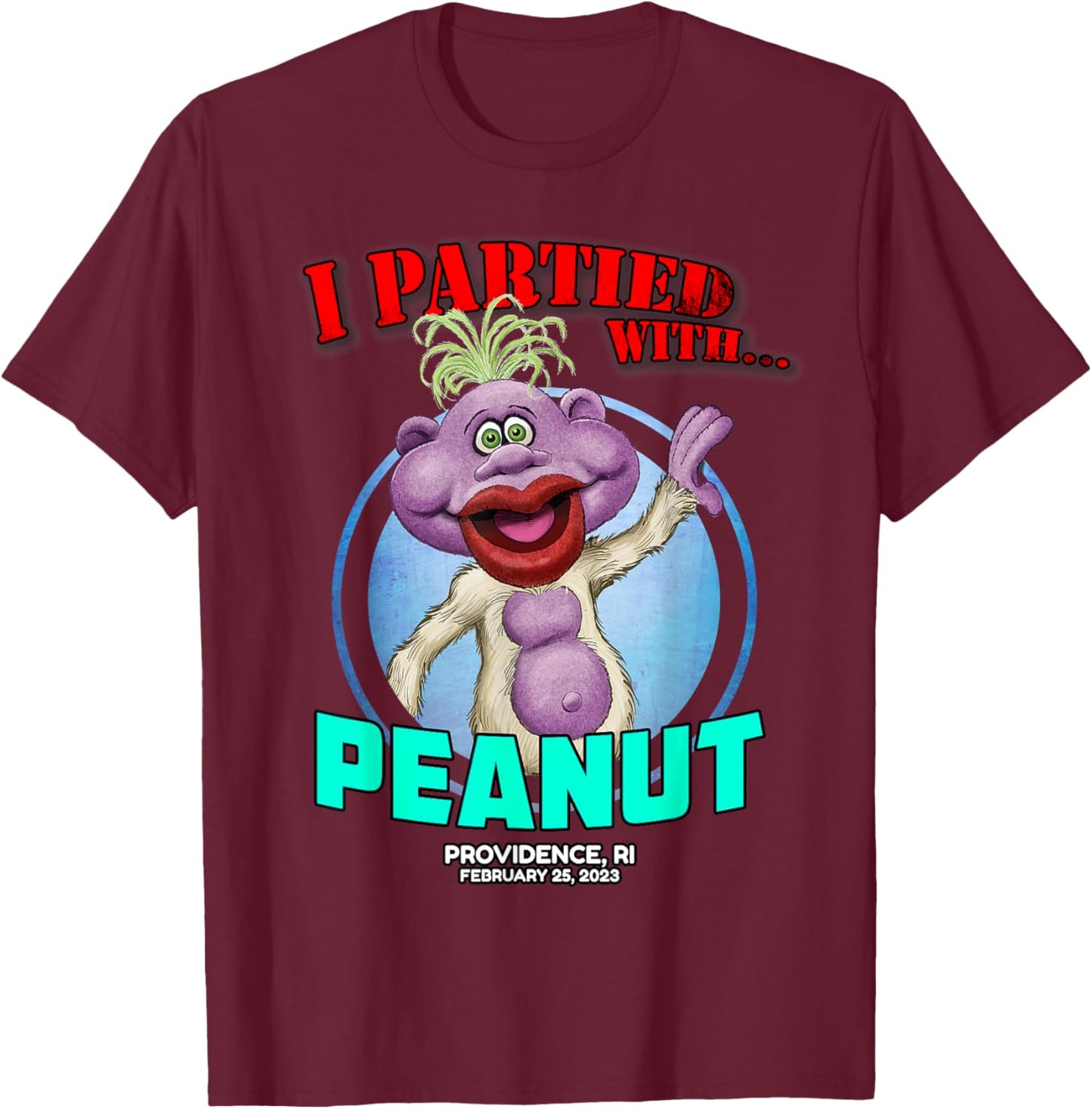 Peanut Providence, RI (2023) T-Shirt - T-Shirt | Maroon