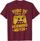 Subo De Nivel A Hermano Mayor Promovido A Hermano Mayor T-Shirt - T-Shirt | Maroon