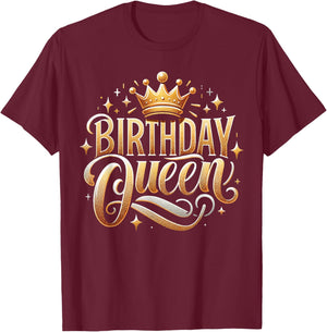 I'm the Birthday Queen Happy Birthday Girls Birthday T-Shirt - T-Shirt | Maroon