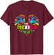 Proud Mexican Flag Peacock Animal Gift Viva Mexico Small T-Shirt - T-Shirt | Maroon