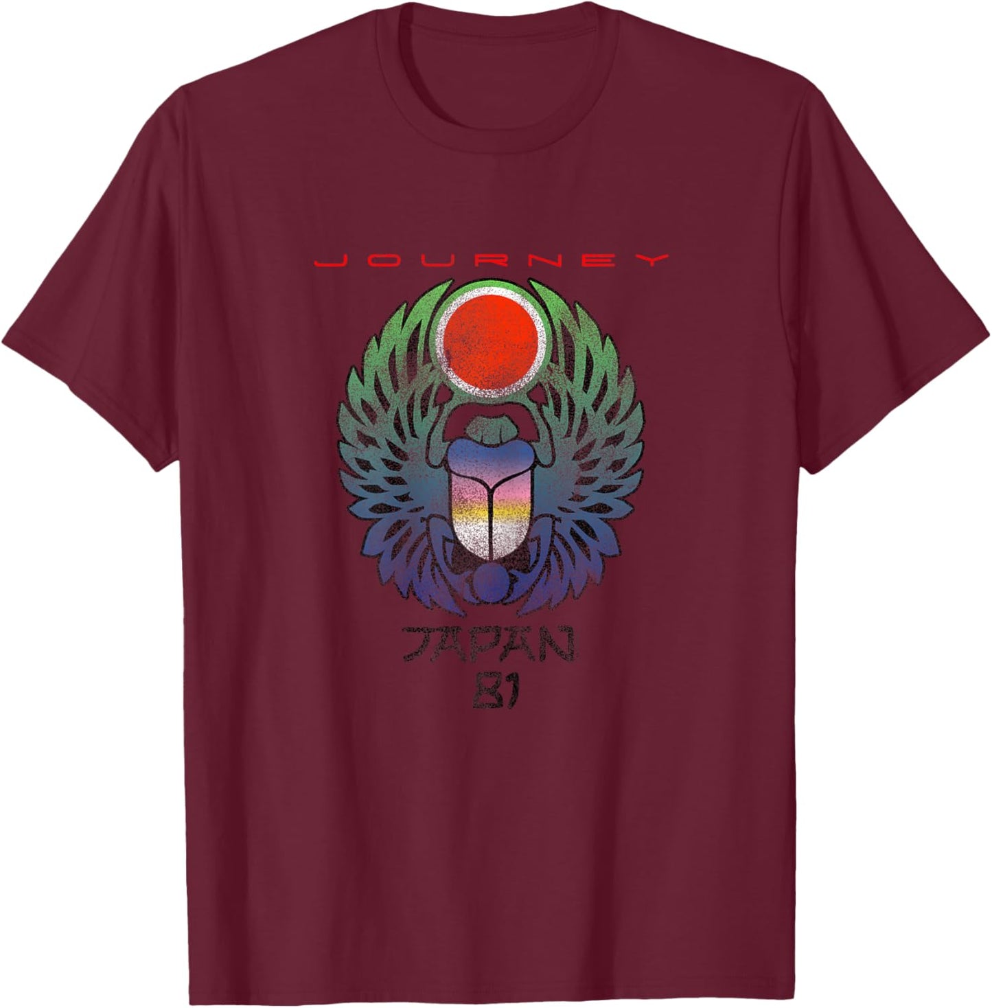 Journey Infinity Wings Vivid Scarab Music Vintage Band T-Shirt - T-Shirt | Maroon