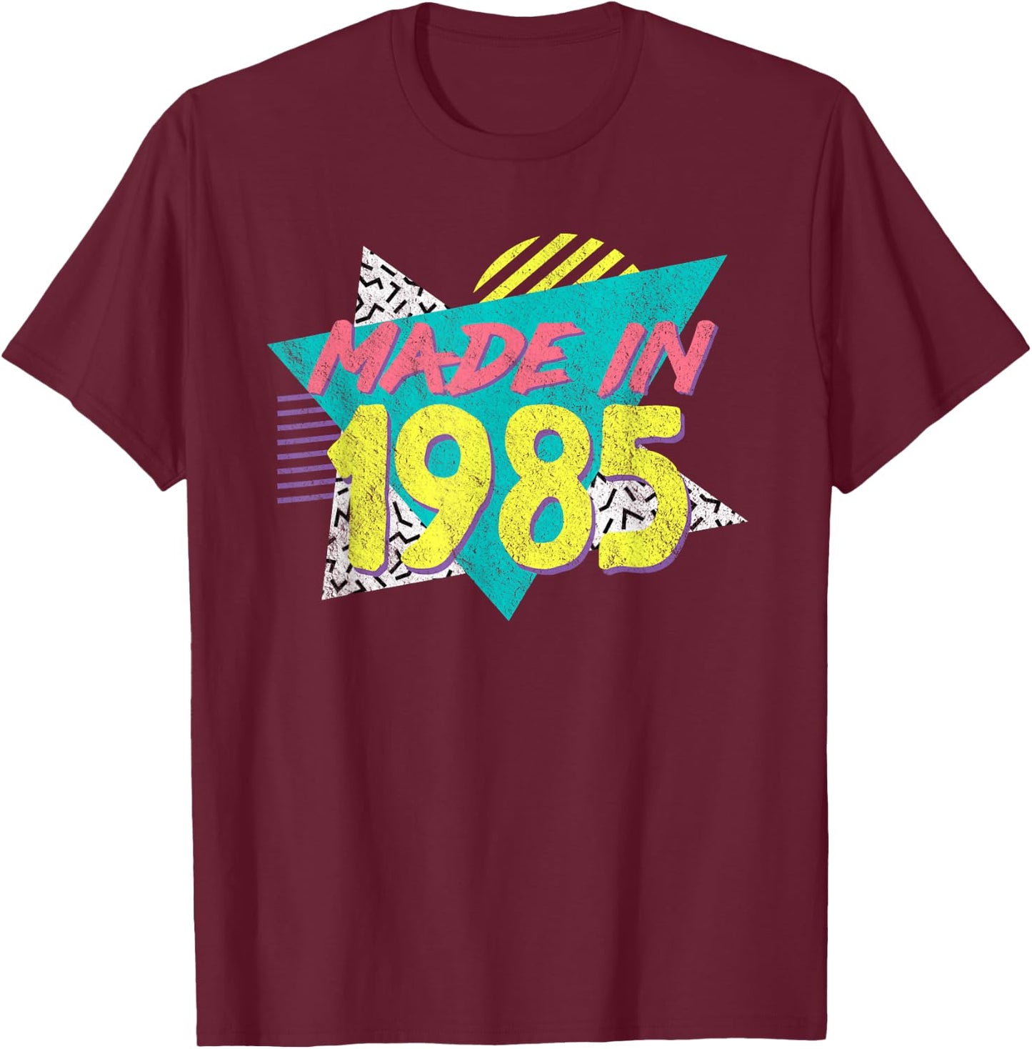 Made in 1985 Retro Vintage 40th Birthday T-Shirt - T-Shirt | Maroon