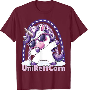 Rett Syndrome Awareness, UniRettCorn, Unicorn Rett Syndrome T-Shirt - T-Shirt | Maroon