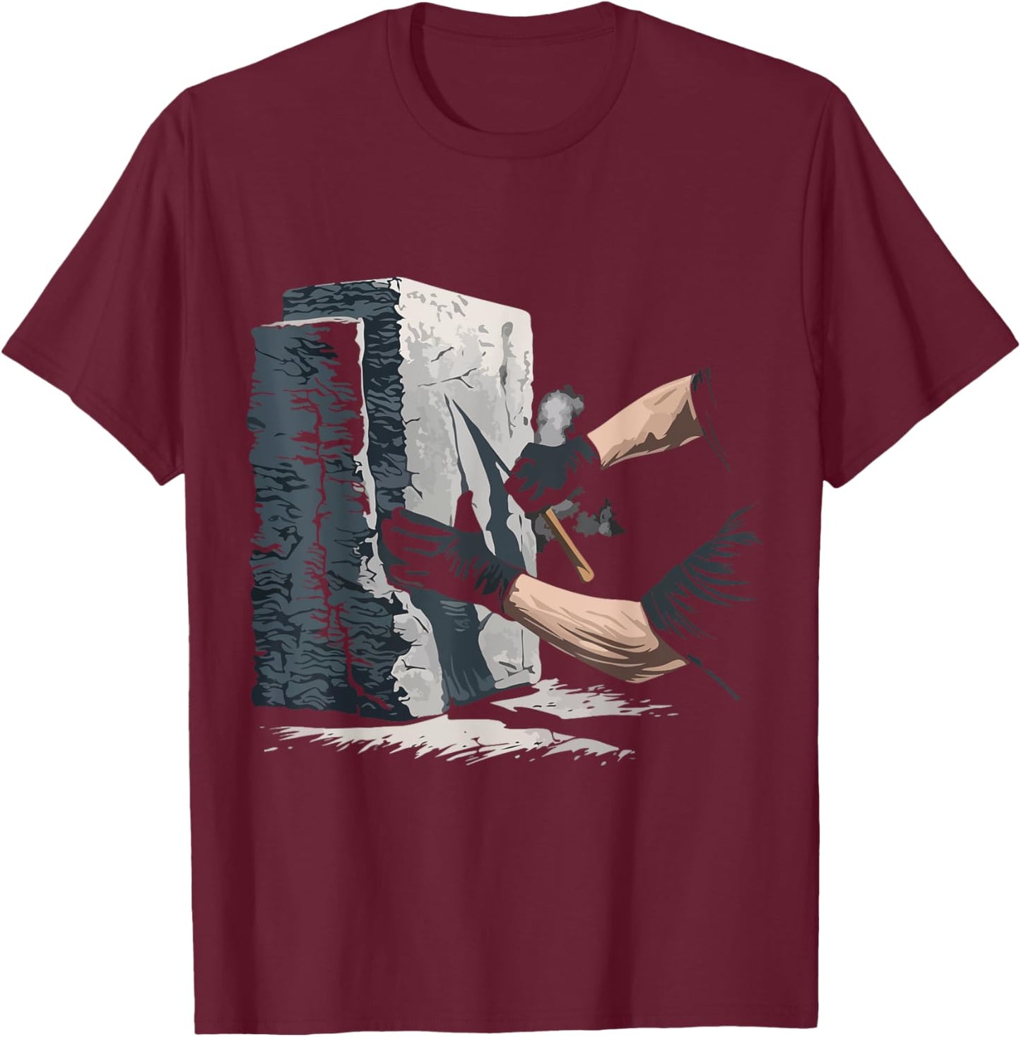 Sculptor Sculptor Stone Statues Chisel Sculptor T-Shirt - T-Shirt | Maroon