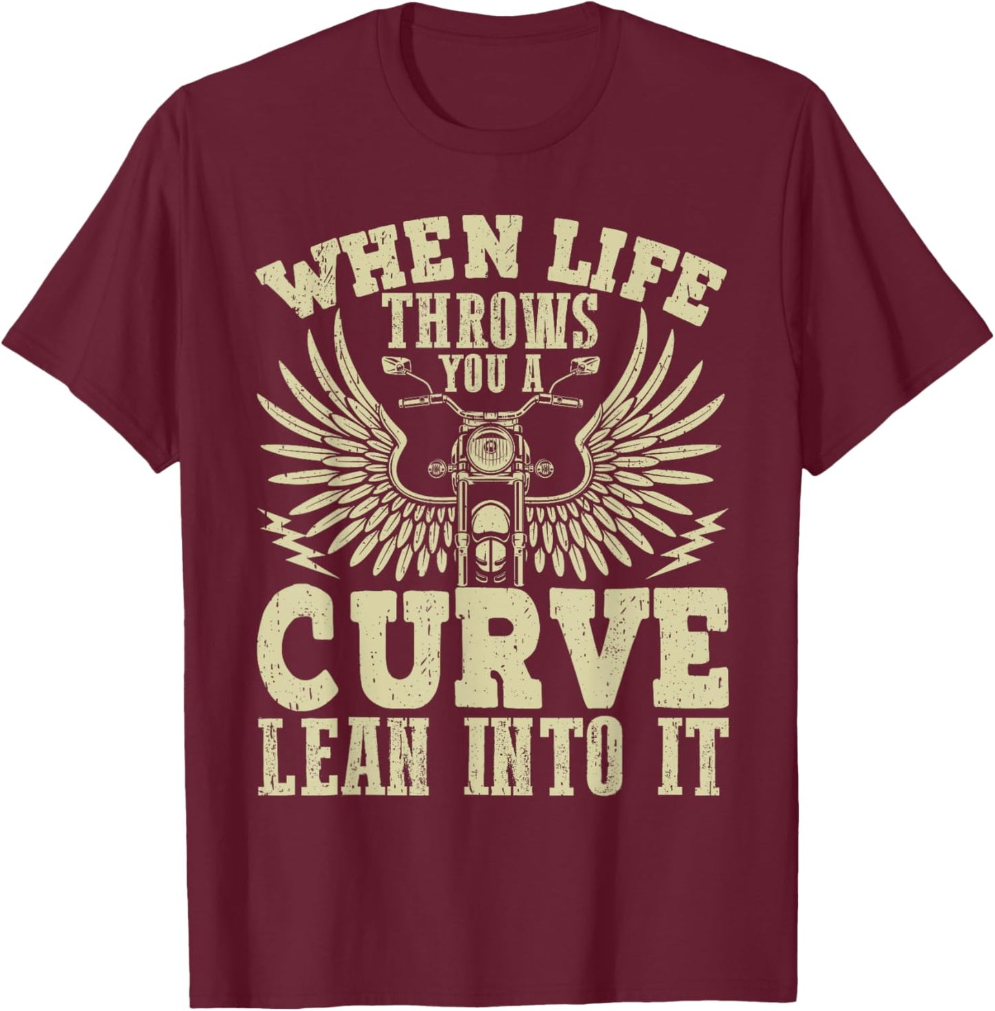 Funny Biker Shirt Motorcycle Motorbike Rider T-Shirt - T-Shirt | Maroon