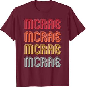 McRae Gift Surname Funny Retro Vintage 80s Birthday Reunion T-Shirt - T-Shirt | Maroon